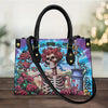 Allskullish Shoulder Handbag - Flower Power Edition