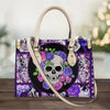 Allskullish Shoulder Handbag - Purple Flower Edition