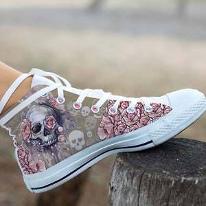 Floral Skull High Top